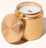 Scented Candle | Glam Tin Jar Scented Candles for Women | Coco Apricot Creme Wax | Long Lasting with 60 Hours Burn Time | 9 oz | Gift for Home Décor09 OZ Metal Candle