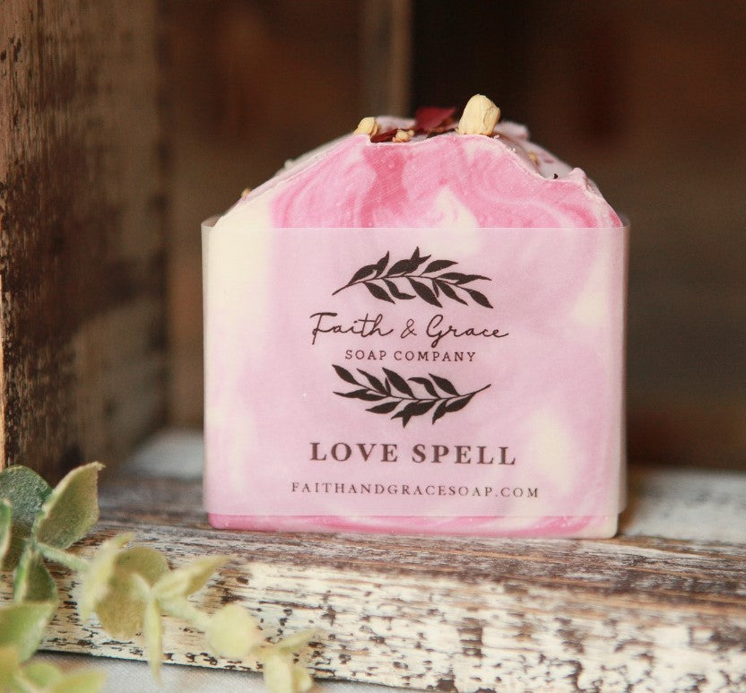 Love Spell Artisan Soap, Natural, Premium Fragrance, Lux