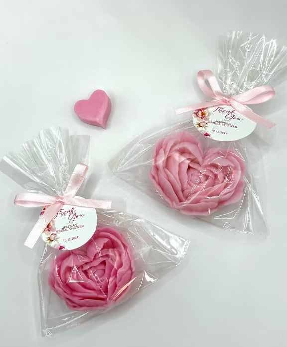 Peony Flower Soap melts Favors - Baby Shower Guest Gifts in Bulk, Elegant Wildflower Bridal Party, Floral Bloom Thank You Wedding Decorations